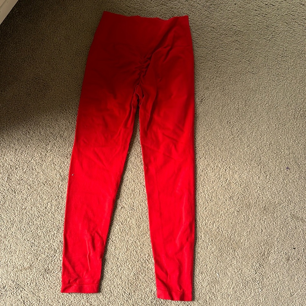 Red leggings